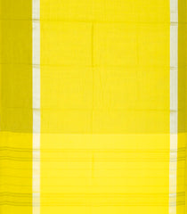 Lemon Yellow Woven Chirala Cotton Saree With Contrast Border & Pallu-CR1288