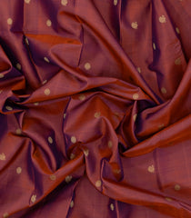 Brown Handloom Kanchipuram Silk Saree With Blue Border-KA14515