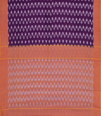 Purple Handwoven Orissa Cotton Saree With Tie & Dye Motifs-OR0915