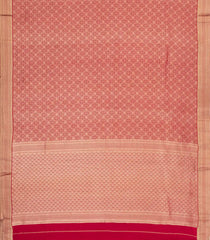 Red Woven Mysore Silk Saree With Floral Vine Motifs-MS3407