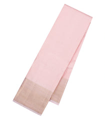 Baby Pink Handloom Kanchipuram Bridal Silk Saree With Zari Motifs-KA16271