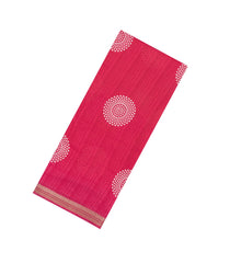 Red Printed Synthetic Dola Silk Saree With Zari Border-SY0419