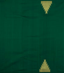 Dark Green Handloom Kanchipuram Silk Saree With Temple Border-KA15051-Dark Green