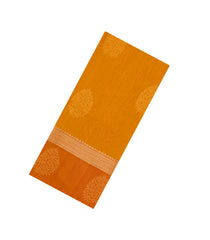 Mustard Handloom Silk Cotton Saree With Buttas-SC4530