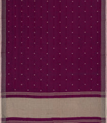 Magenta Woven Bengal Cotton Saree With Floral Motifs-BG1822