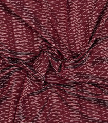 Maroon Handwoven Orissa Cotton Saree With Tie & Dye Motifs-OR0903