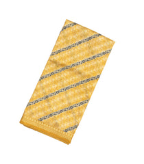 Sandal Handloom Tussar Silk Saree With Printed Floral Motifs-TU2665