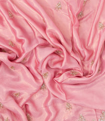 Peach Woven Synthetic Blended Tissue Saree With Embroidered Motifs-EN2022