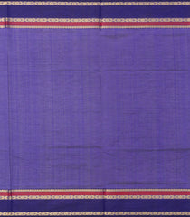 Blue Handloom Silk Cotton Saree With Checks-SC4287
