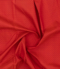 Red Handloom Kanchipuram Silk Saree With Payadi Checks-KA13935