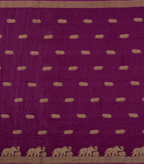 Magenta Printed Synthetics Dola Saree Zari Buttas-BL5303