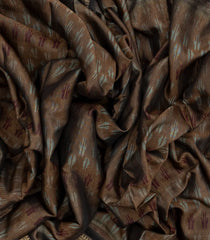 Dark Beige Woven Synthetic Cotton Saree With Printed Floral Motifs-BL4284