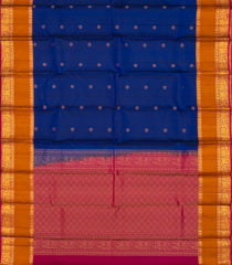 Blue Handloom Soft Silk Saree With Kamalam Buttas-SO4050