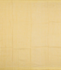 Yellow Woven Linen Saree With Printed Floral Motifs -LI0647