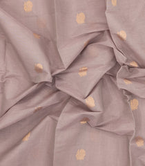 Taupe Handloom Village Cotton Saree With Buttas-VC1604