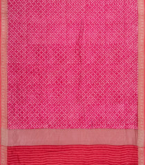 Pink Printed Chanderi Cotton Saree With Zari Border-CC1465
