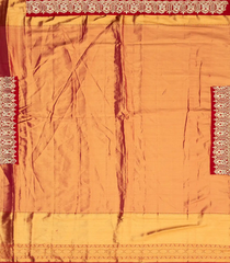 Gold Handloom Tissue Silk Saree With Floral Motifs & Hand Embroidered Selvage-EN1723