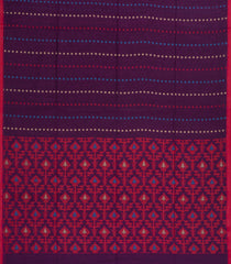 Burgundy Handloom Bengal Cotton Saree With Floral Motifs-BG1993