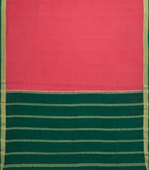 Peach Woven Mysore Silk Saree With Contrast Border-MS3716