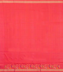 Red Handloom Uppada Silk Saree With Meena Floral Motifs-UP0430