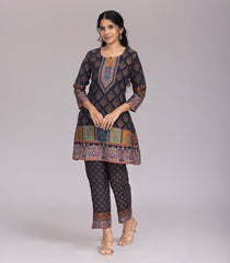 Black Printed Casual Co-ord set-CO5001