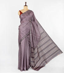 Lilac Woven Synthetic Dola Silk Saree With Printed Blouse-BL4448