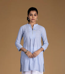 Powder Blue Casual Top-KR0829