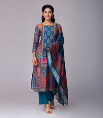 Navy blue Printed Kurta Set-RC5592
