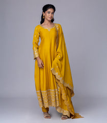Bright Yellow Festive Anarkali Set-RC5585
