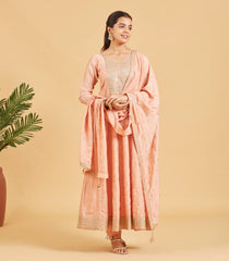 Peach Fuzz Anarkali Set