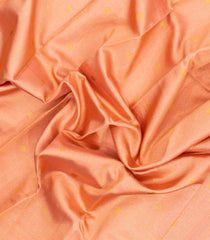 Peach Handloom Kanchipuram Silk Saree With Stripes & Buttas-KA15735