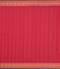 Peach Handloom Gadwal Silk Cotton Saree With Buttas-GA0394