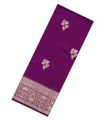 Magenta Woven Banarasi Chiniya Silk Saree With Buttas-BE1748