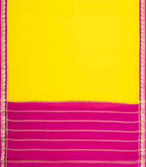Lemon Yellow Woven Mysore Silk Saree With Contrast Border-MS3741