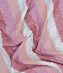 Multi Colour Handloom Linen Saree With Stripes-LI0734