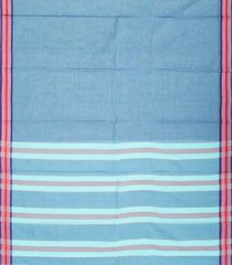 Light Blue Woven Chirala Cotton Saree With Contrast Border-CR1319