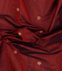 Maroon Handloom Kanchi Cotton Saree With Silk Border-KC1818