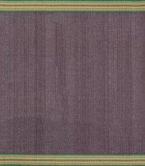 Dark Brown Handloom Village Cotton Saree With Buttas-VC1612