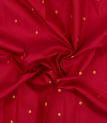 Red Handloom Kanchipuram Silk Saree With Zari Buttas-KA16338