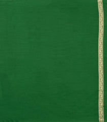 Green Woven Blended Satin Saree With Floral Zari Buttas-BL5999