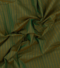 Green Woven Chettinad Cotton Saree With Zari Stripes-CN1934