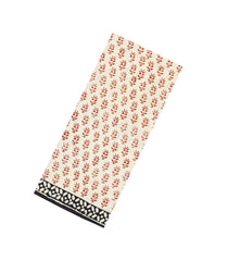 Off White Printed Jaipur Cotton Saree With Printed Floral Motifs-JC1769