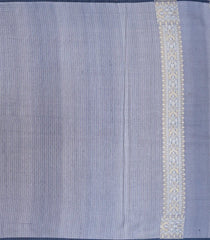 Navy Blue Handloom Organza Soft Silk Saree With Floral Motifs-SO4105