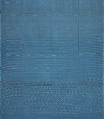 Cyan Woven Tussar Silk Saree With Stripes-TU3293