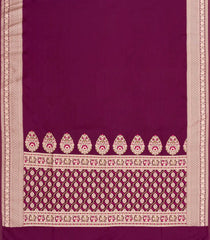Burgundy Woven Blended Satin Saree With Zari Border-BL6020