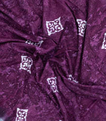 Lilac Printed Jaipur Cotton Saree With Contrast Border-JC1712