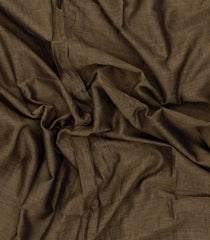 Dark Beige Woven Chirala Cotton Saree With Contrast Border-CR1412