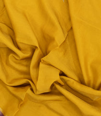 Mustard Woven Blended Viscose Saree With Contrast Border-BL5596