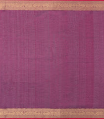 Magenta Handloom Silk Cotton Saree With Checks-SC4282
