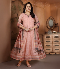 Light Pink Casual Anarkali Set: RC5524